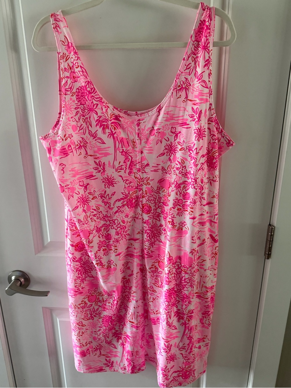 Lilly Pulitzer Pink & White Tropical Palm Shift - Picture 3 of 4